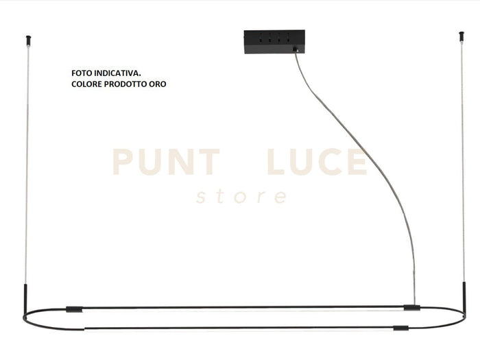 ELIA/S2 O Sospensione a LED 28W 3000K 2349LM in metallo vernicaiato oro