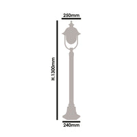 Paletto Esterno Classico Tatum Alluminio Nero Rame 1 Luce E27 Ip44