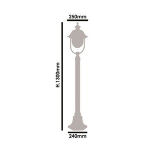 Paletto Esterno Classico Tatum Alluminio Nero Rame 1 Luce E27 Ip44
