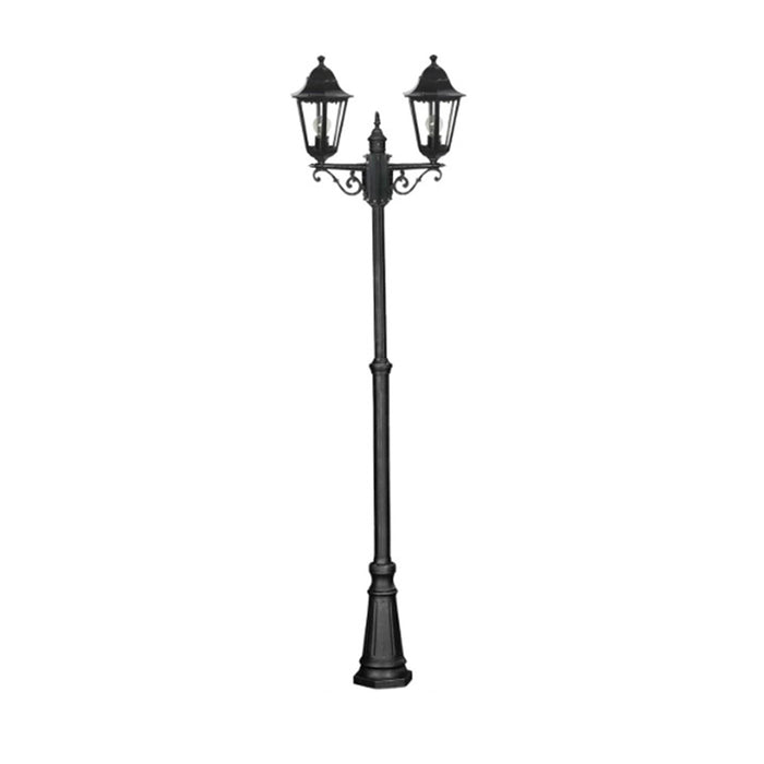 Palo Esterno Sawyer Alluminio Nero 2 Luci E27 Ip44