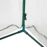 Serra a Tunnel Agricola in PVC con 3 Porte Avvolgibili, Acciaio e PVC Trasparente, 350x100x80cm