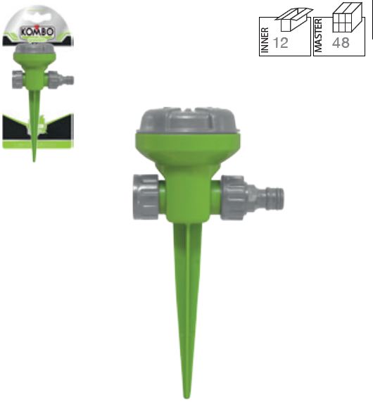 Puntale per irrigazione in plastica con 5 getti di varia potenza,