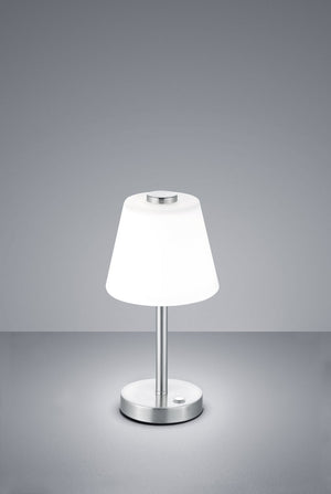 EMERAALD LAMPADA TAVOLO LED 4,5W 450lm, 3000KDIFFUSORE VETRO CONO 4 INTENSITA' DI LUCE COLORE ACCIAIO H.29CM