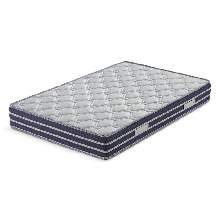 Materasso MADE IN ITALY EMERALD 120X190 con rivestimento in tessuto antibatterico Active Fiber e fascia traspirante laterale