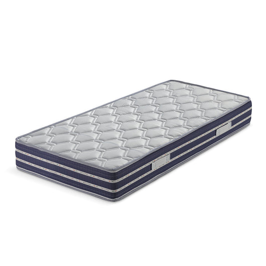 Materasso MADE IN ITALY EMERALD 80X190 con rivestimento in tessuto antibatterico Active Fiber e fascia traspirante laterale