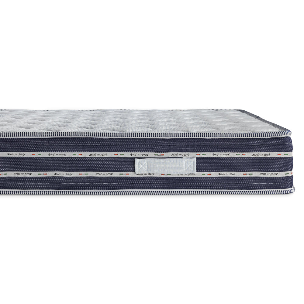 Materasso MADE IN ITALY EMERALD 80X190 con rivestimento in tessuto antibatterico Active Fiber e fascia traspirante laterale