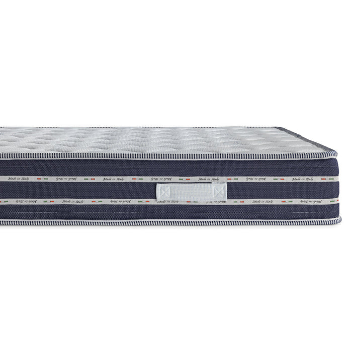 Materasso MADE IN ITALY EMERALD 80X190 con rivestimento in tessuto antibatterico Active Fiber e fascia traspirante laterale