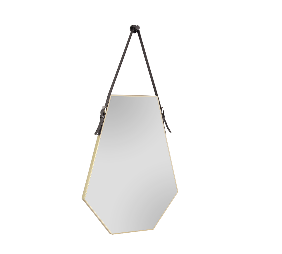 EMMI SPECCHIO SFACCETTATO CORNICE DA APPENDERE 48,5X66CM BORDO ORO