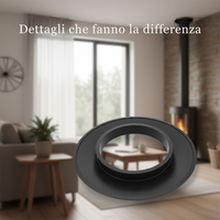 Rosone finitura arredo ø 80 mm silicone canale fumo stufa pellet copertura