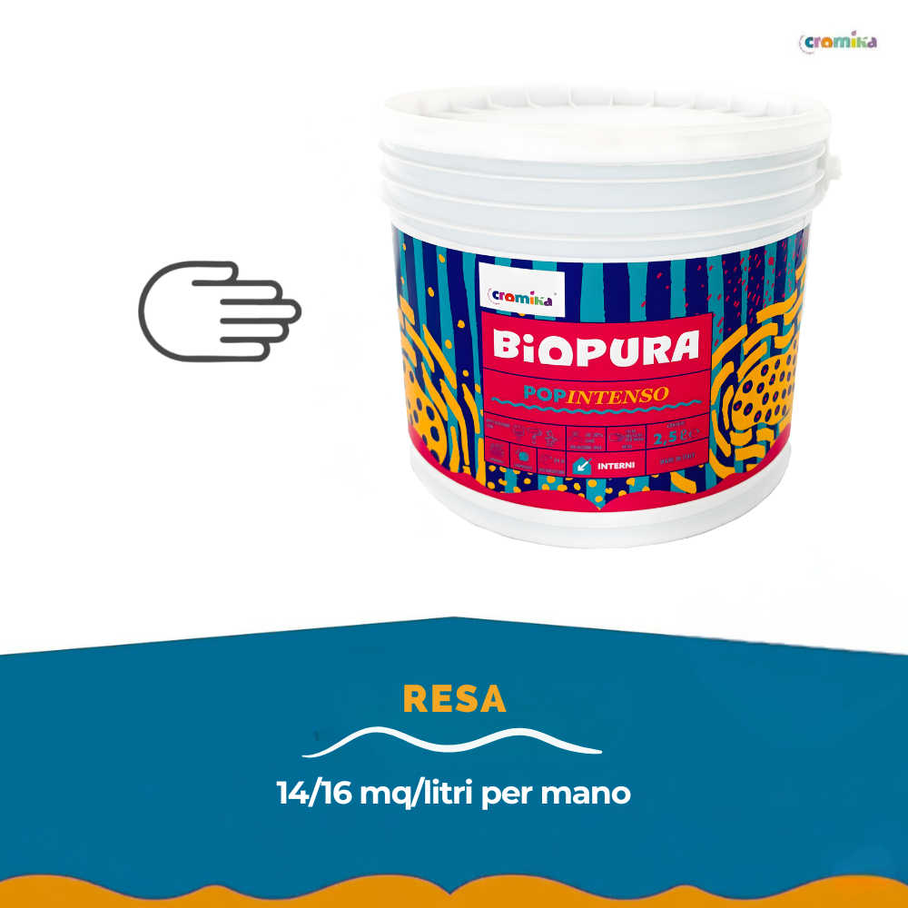 Pittura murale super lavabile coprente per interni popintenso *** formato 2.5 lt, colore- terra viva, confezione 1