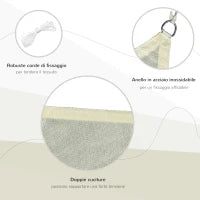 Vela Ombreggiante Rettangolare, Impermeabile e Anti-Raggi UV in HDPE, 3x4m, Crema