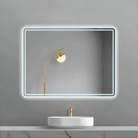 Specchio 5mm rettangolare smussato doppia cornice led interruttoretouch *** misure 120x80 cm, tonalità dimmerabile 2...