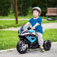 Moto per Bambini 18-60 Mesi Modello BMW HP4 con Fari, Musica e Pedali, in PP e Metallo, 82.5x42x54 cm, Blu