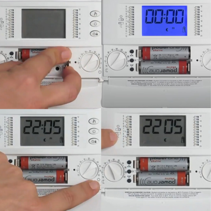 Cronotermostato digitale giornaliero a batterie seitron freetime plus bianco