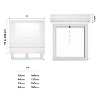 Tenda a Pacchetto Con Aste Ecru 90x175 cm