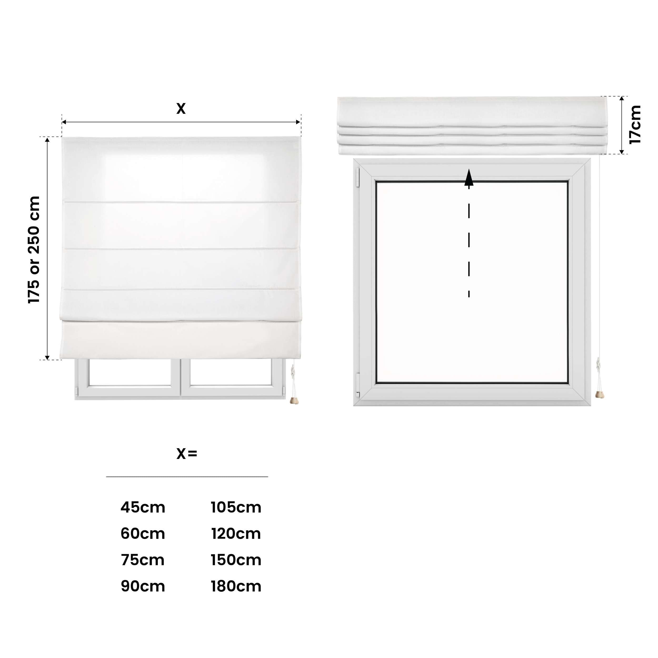 Tenda a Pacchetto Con Aste Ecru 90x175 cm