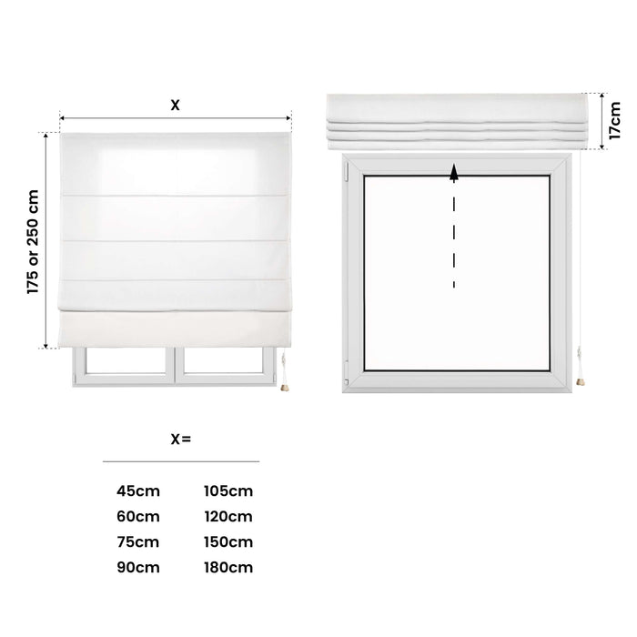 Tenda a Pacchetto Con Aste Ecru 105x250 cm