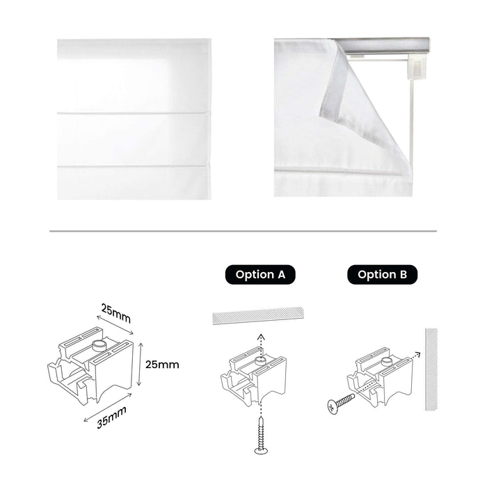 Tenda a Pacchetto Con Aste Ecru 105x250 cm