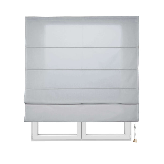 Tenda a Pacchetto Con Aste, Traslucida Per Finestre e Porte Grigio 105x250 cm