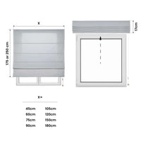 Tenda a Pacchetto Con Aste, Traslucida Per Finestre e Porte Grigio 90x250 cm