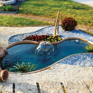 Laghetto da giardino in vetroresina modello laguna cm 350x220xh 60