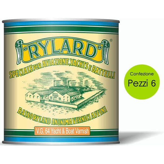 Multipack pezzi 6 vernice vg 64 flatting marino incolore lucida ml 750 oleoresinosa