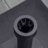 Base per Ombrellone con Ruote Riempibile fino a 20kg per Pali da Ø22-38mm, 45x45x39cm, Nero
