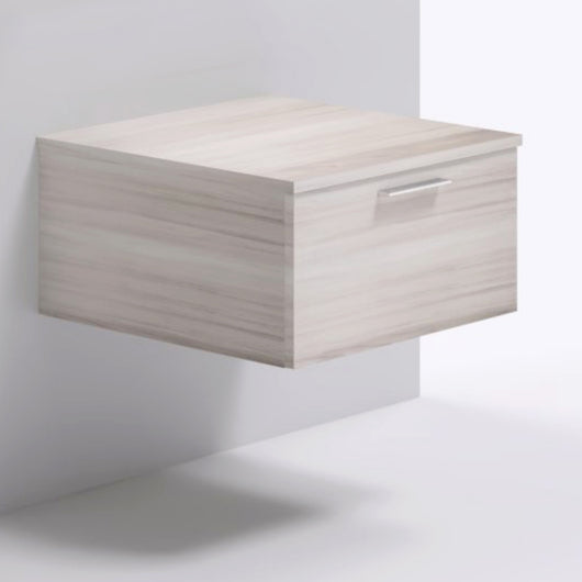 Ogomondo cassettiera in laminato sospesa per mensoloni da appoggio made in italy *** tinta larice bianco, confezione 1