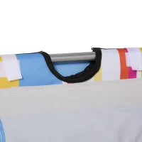 Set 2 Sdraio da Spiaggia Pieghevoli con Schienale Regolabile e Poggiatesta, 53x124x35-45 cm, Multicolore