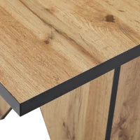 Tavolo da pranzo moderno con venature del legno, per 4-6 persone, 138,5x80x75 cm, Marrone chiaro