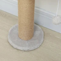 Albero per Gatti a 5 Piani con Giocattolo, Palo di Sisal, Tessuto di Peluche, Grigio Chiaro