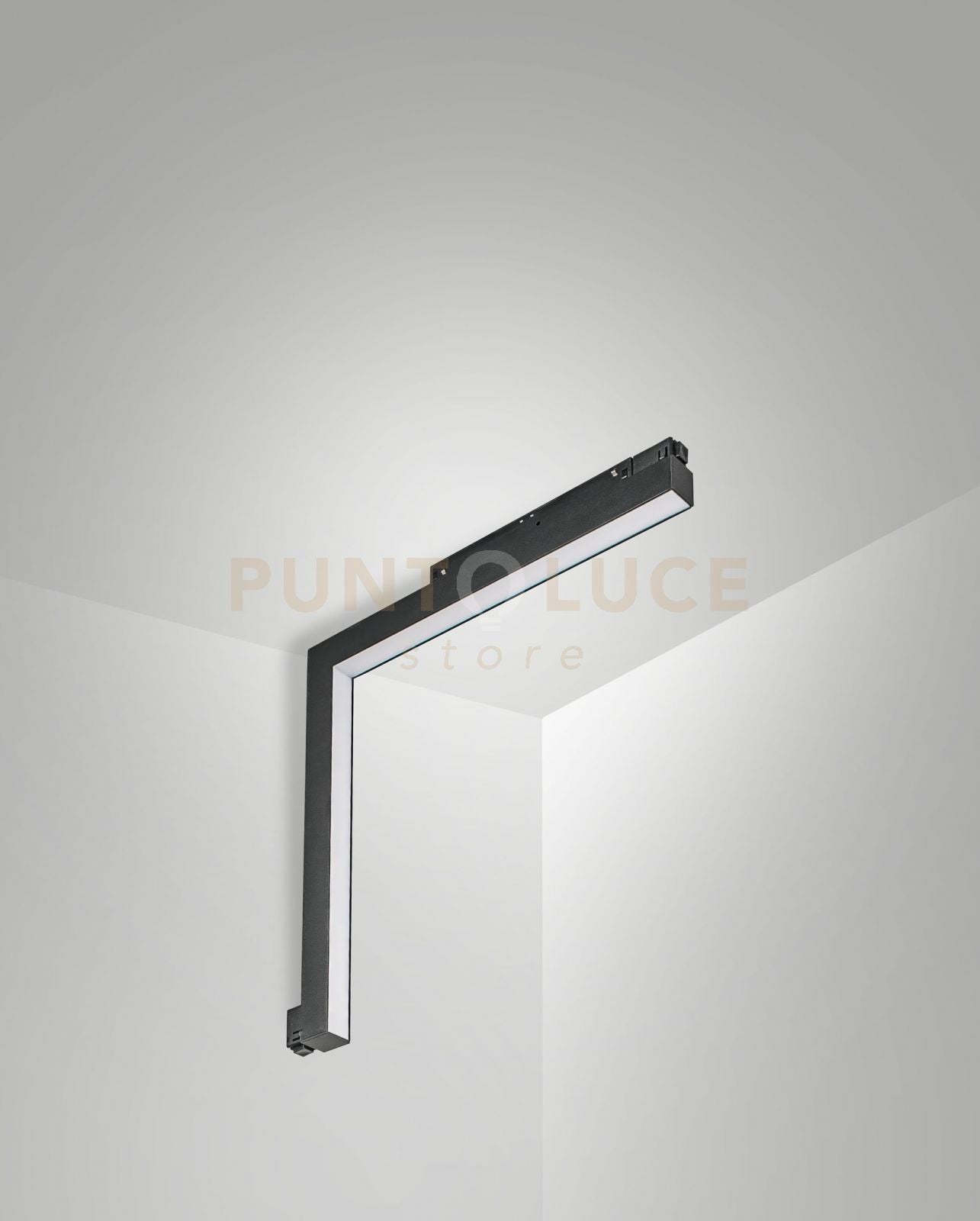 ERMES ANGOLO INTERNO NERO 3000K 2480LM 20W OPALE ON/OFF