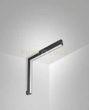 ERMES ANGOLO INTERNO NERO 3000K 2480LM 20W OPALE ON/OFF