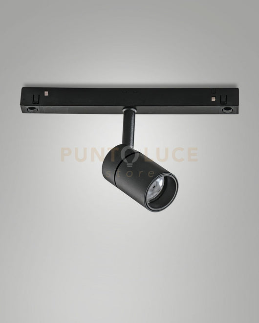 ERMES SPOT 3000K 6W 530lm 48V PER SISTEMA BINARIO 24°dimmerabile dali NERO