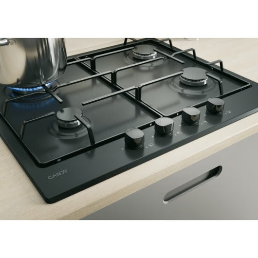 Piano Cottura A Gas Candy Idea CHW6BRBB 4 Fuochi (L59,5xP51) Nero