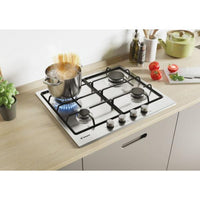 Piano Cottura A Gas Candy CHW6BR4WX Collezione Smart 4 Fuochi (L59,5xP51) Acciaio Inox