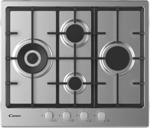 Piano Cottura A Gas Candy CHG6D4WX Collezione Idea 4 Fuochi (L59,5xP51) Acciaio Inox