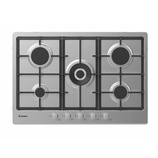Piano Cottura A Gas Candy CHG74WX 5 Fuochi (L74,5xP51) Acciaio Inox
