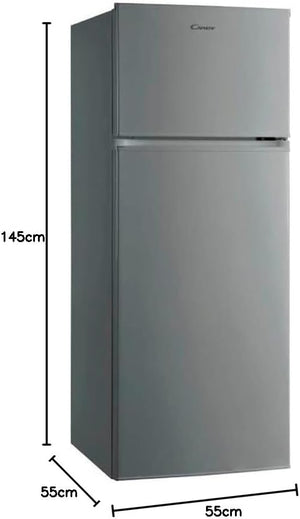 Frigorifero Due Porte Candy CDV1S514FS 213 Litri Classe F (A145xL54xP57) Statico Argento