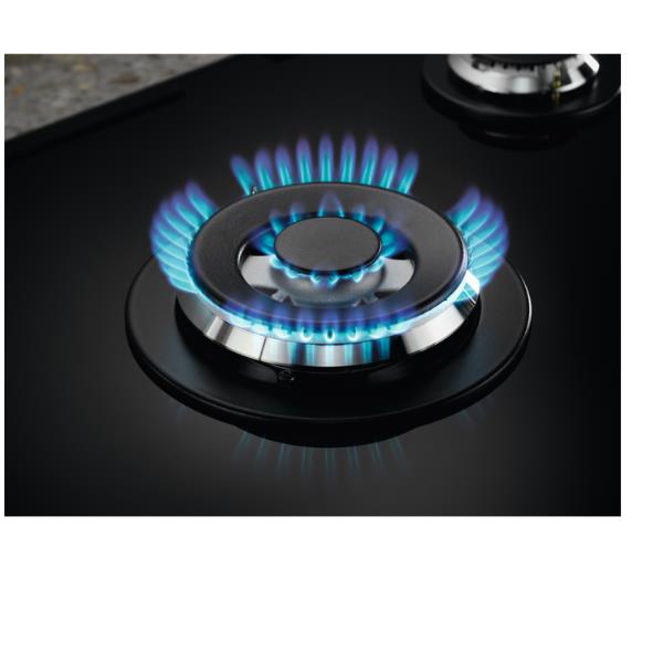 Piano Cottura A Gas Electrolux EGG7536K 5 Fuochi (L74xP51) Vetro Temperato Nero