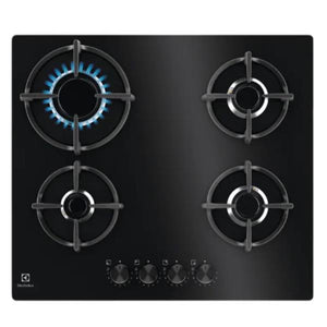 Piano Cottura a Gas Electrolux Serie 600 EGG64272K 4 fuochi (L59xP52) Vetro Nero