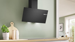 Cappa A Parete Bosch Serie 2 DWK85DK60 Vetro Nero Classe A (A32,5xL79xP32,5) Programma intensivo