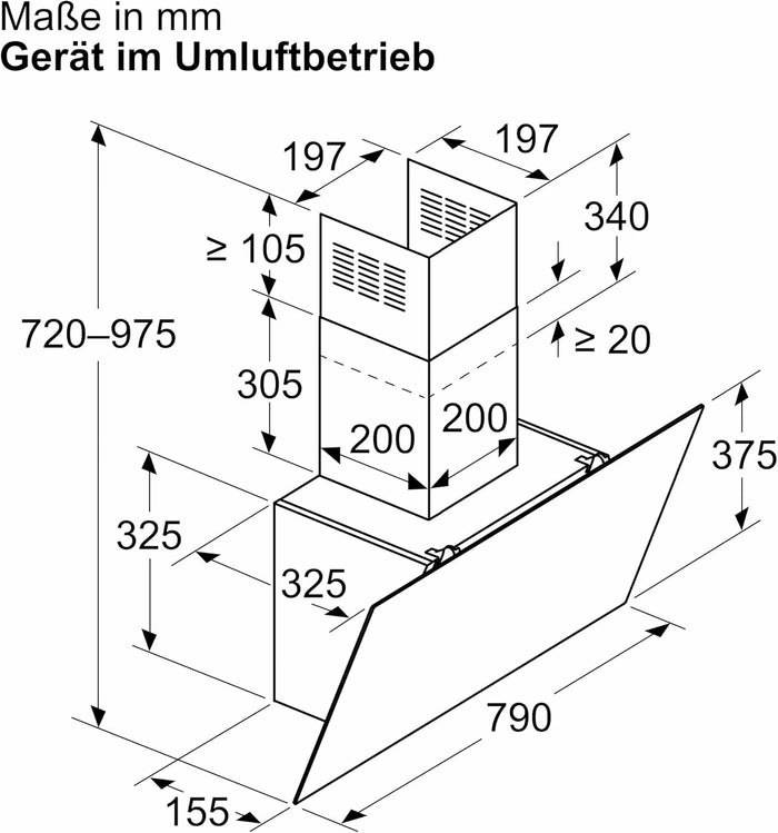 Cappa A Parete Bosch Serie 2 DWK85DK60 Vetro Nero Classe A (A32,5xL79xP32,5) Programma intensivo