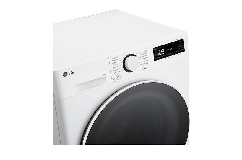 Lavatrice a Carico Frontale LG R5 F4R5009TSWW 9 kg 1360 Giri AI DD™ Classe A-10% (A85×L60×P56,5) Bianco