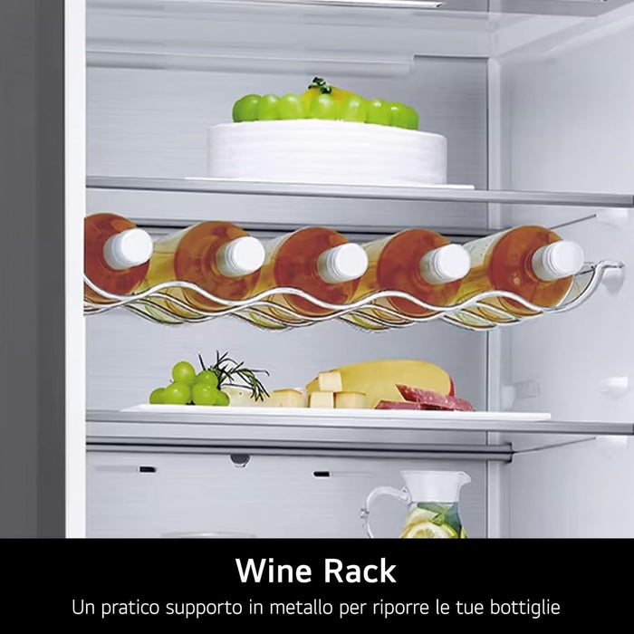 Frigorifero Combinato LG GBB72NSVCN1 384 Litri Classe C (A203xL59,5xP67,5) Total No Frost Inox