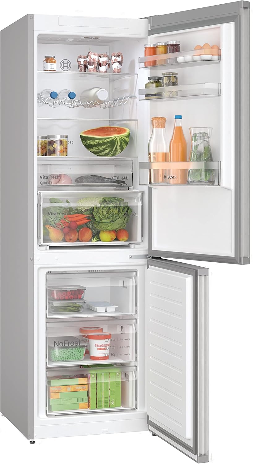 Frigorifero A Libera Installazione Combinato Bosch Serie 4 KGN367LDF 218 Litri Classe D (A186xL60xP66,5) Tecnologia Inverter Perfect Fit