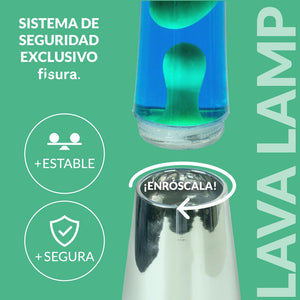 Lampada lava verde e blu