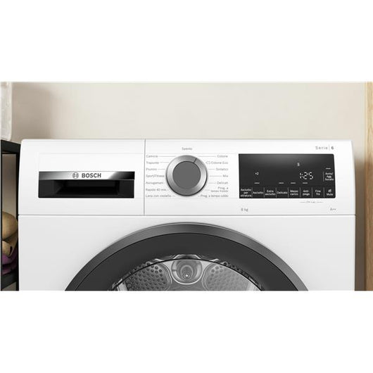 Asciugatrice A Pompa Di Calore Bosch Serie 6 WQG23100IT 8 Kg Classe A++ (A84,2xL59,8xP61,3) Easy Clean Mezzo carico Bianco