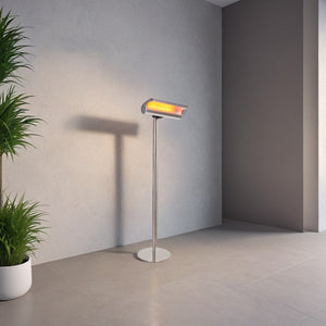 Mpc Estepona 2000w Palo Riscaldatore Riflettente Da Terra Su Piantana 2000w Grigio Dotato Di Curva Riflettente Orientabile Ed In Grado Di Concentrare Il Calore Con Telecomando Ip65