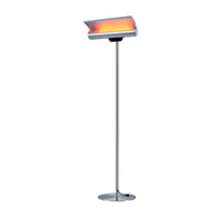 Mpc Estepona 2000w Palo Riscaldatore Riflettente Da Terra Su Piantana 2000w Grigio Dotato Di Curva Riflettente Orientabile Ed In Grado Di Concentrare Il Calore Con Telecomando Ip65